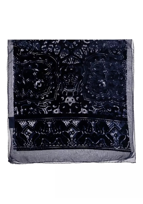 ETRO paisley-pattern velvet scarf - Blue