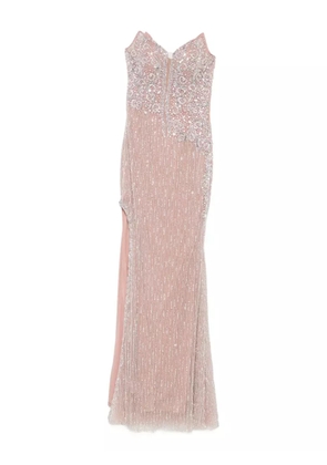 Holland & Holland embellished strapless maxi dress - Pink