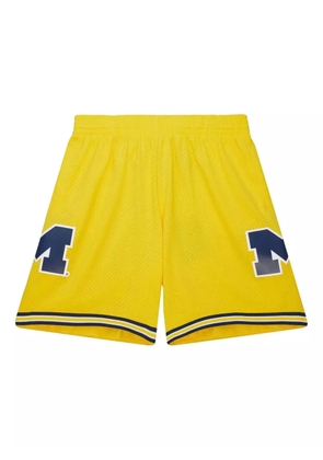 Mitchell & Ness 1991 Michigan 'M' logo shorts - Yellow
