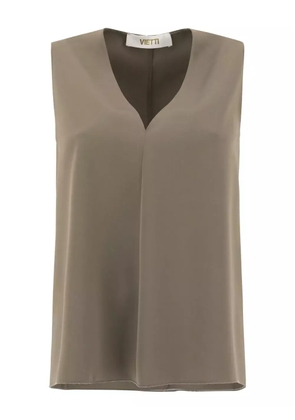 F.It v-neck sleeveless top - Brown