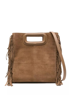 Maje M fringed suede tote bag - Brown