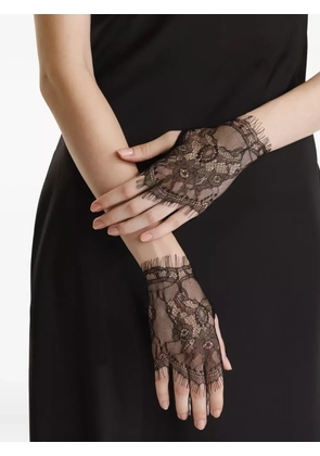 2310 STUDIO lace fingerless gloves - Black