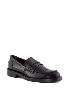 GUGLIELMO ROTTA penny-stitched leather loafers - Black