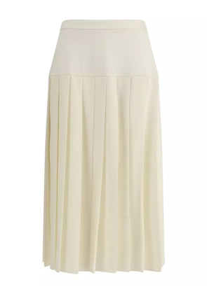 Alessandra Rich pleated midi skirt - White