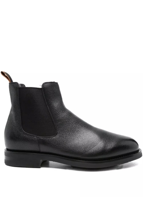 Santoni elastic-panel leather boots - Black