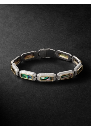 DUFFY JEWELLERY - Sterling Silver, 14-Karat Gold and Shell Bracelet - Men - Blue