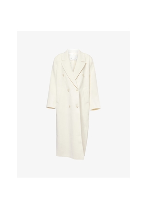 Womens The Frankie Shop Jane Long Double-Breasted Woven Coat