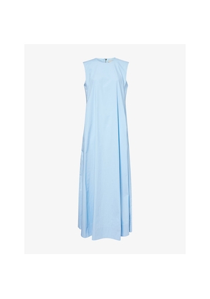 Womens Remain Birger Christensen Karla Sleeveless Stretch-Cotton Maxi Dress
