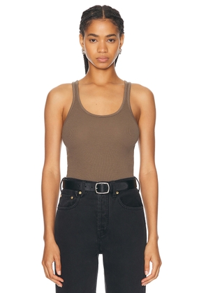 AGOLDE Zane Tank in Kiln - Brown. Size S (also in ).