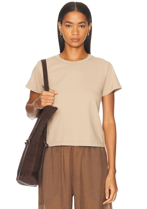LESET The Margo Tee in Khaki - Beige. Size S (also in ).