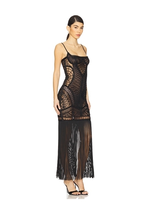 THE ATTICO Sleeveless Midi Dress in Black. Size 44. Also in 40, 42.