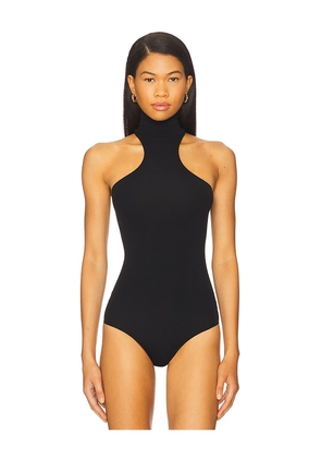 Commando Ballet Racer Turtleneck Bodysuit in Black.