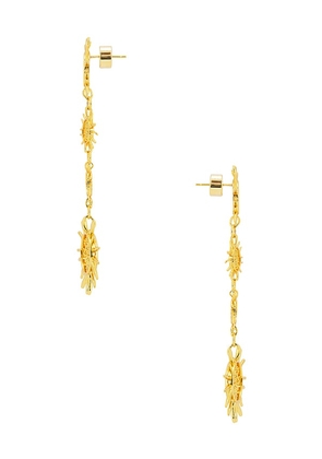 EMMA PILLS X Leslie Amon Aftersun Earrings in Metallic Gold.