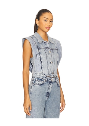 IRO Rosye Vest in Blue. Size 34/2. Also in 36/4, 38/6, 40/8.