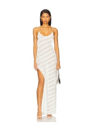 Jaded London Knit Maxi Dress in White. Size L. Also in M, S, XL.