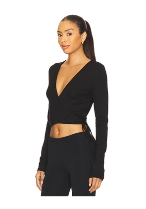 superdown Charlie Wrap Top in Black. Size L. Also in M, S, XS, XXS.