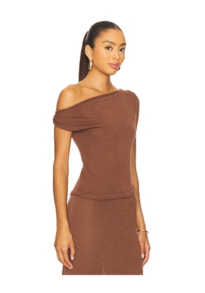 SNDYS Cali Top in Chocolate. Size L. Also in M, S, XL, XS, XXS.