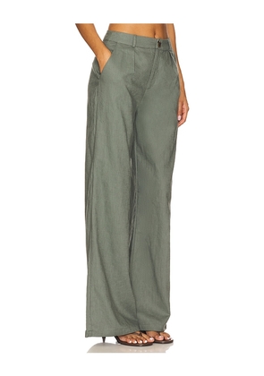 SNDYS x REVOLVE Hale Linen Pant in Olive. Size L. Also in M, S, XL, XS, XXL, XXS.