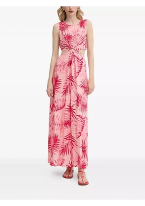 LIU JO cut-out leaf-print maxi dress - Pink