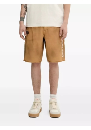AAPE BY *A BATHING APE® embroidered cargo shorts - Neutrals