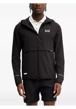 Ea7 Emporio Armani hooded reflective-detail jacket - Black