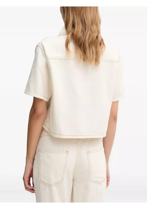 DKNY zip-front denim shirt - Neutrals