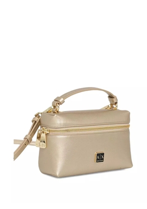 Armani Exchange metallic make-up bag - Gold