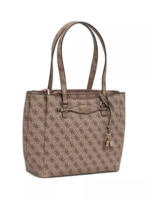 GUESS USA logo-plaque top-handle tote bag - Neutrals