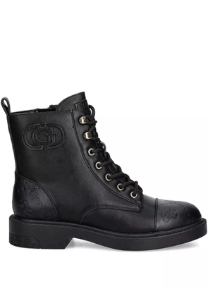 GUESS USA logo-embellished lace-up boots - Black
