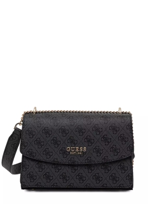 GUESS USA logo-plaque chain-strap satchel bag - Black