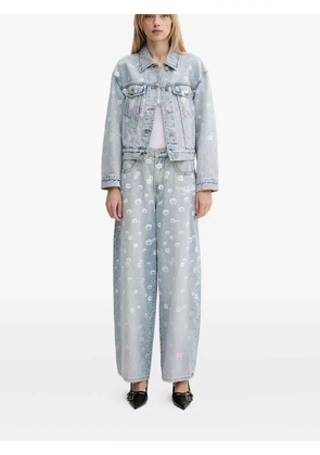 Miss Sixty lip-print sequin jeans - Blue