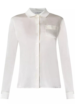 Lacoste ribbed-collar shirt - Neutrals