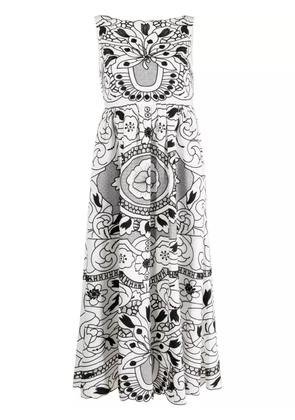 RED Valentino graphic-print sleeveless dress - White