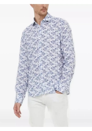 Joop! floral-print linen shirt - 422