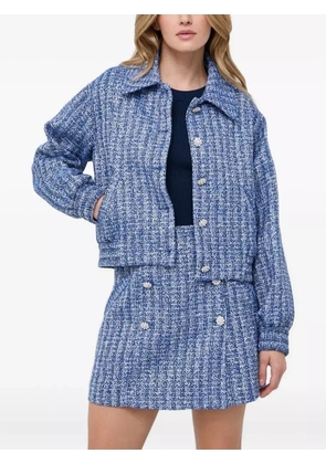 Custommade tweed embellished jacket - Blue