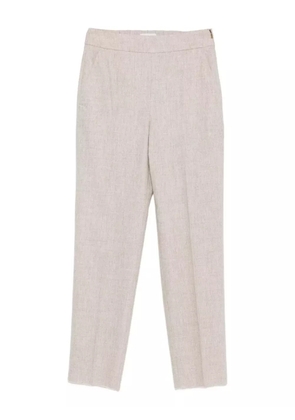 Agnona pull-on raw-cut trousers - Neutrals