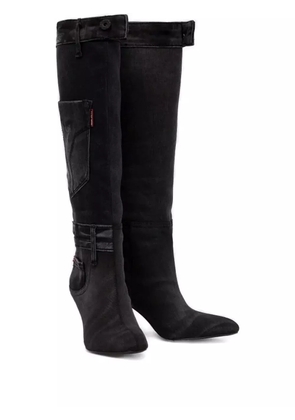 Miss Sixty pocket detail knee-high boots - Black