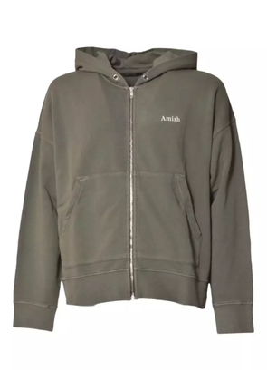 AMISH logo-stamp hoodie - Grey