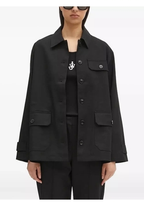 SAMSOE SAMSOE button-fastening flap-pocket jacket - Black