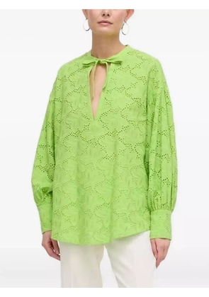 Silvian Heach broderie-anglaise blouse - Green