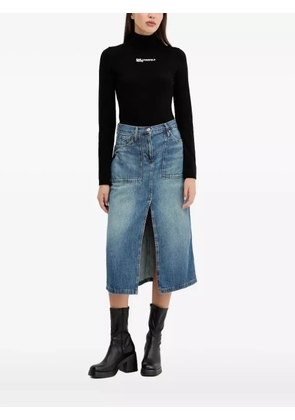Karl Lagerfeld Jeans logo-embroidered turtleneck sweater - Black