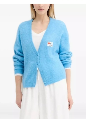 American Vintage logo-patch buttoned cardigan - Blue