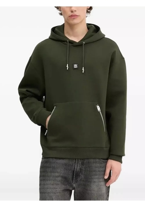 HUGO zip-pockets hoodie - Green