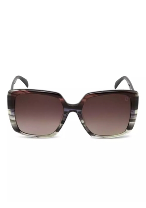 TOUS striped-pattern square-frame sunglasses - Brown
