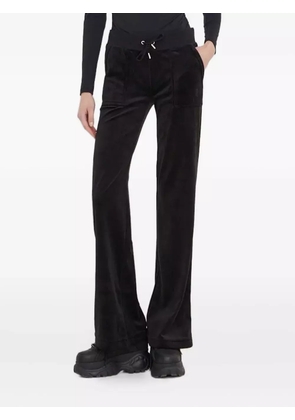 Juicy Couture embroidered velour trousers - Black