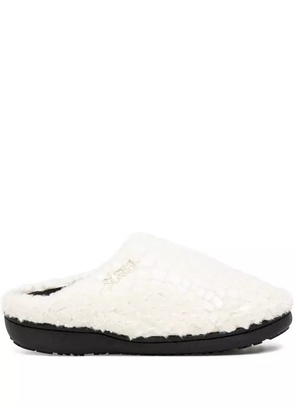 SUBU faux-fur slip-on slippers - White