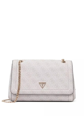 GUESS USA logo-plaque satchel bag - Neutrals