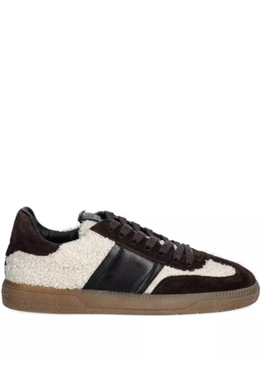 Kennel & Schmenger suede-panel shearling sneakers - Brown