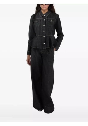 Karl Lagerfeld peplum denim jacket - Blue