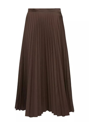 MM6 Maison Margiela A-line midi pleated skirt - Brown